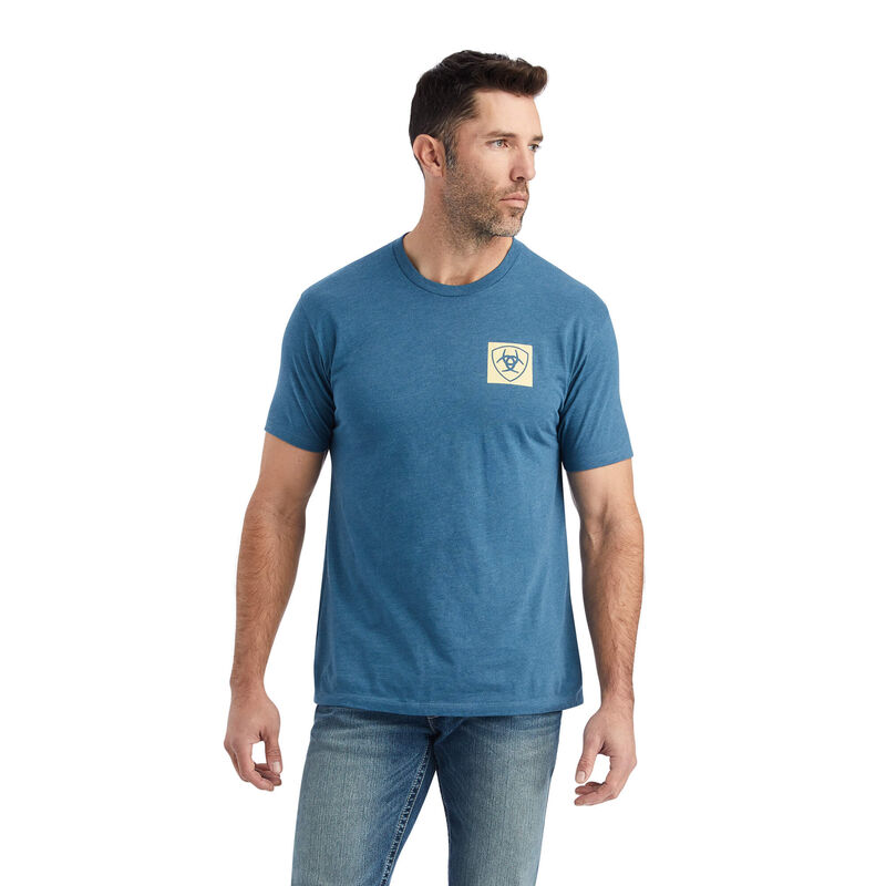 Ariat T-Shirts Herren - Linear Octane Blau ( BOWFZ-0528 )